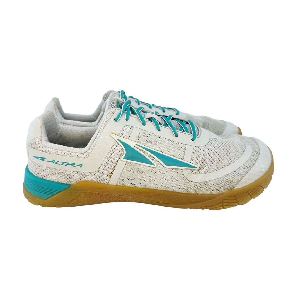 ALTRA Women's HIIT XT 1.5 Zero Drop Cross Trainers • 7.5 • white turquoise blue